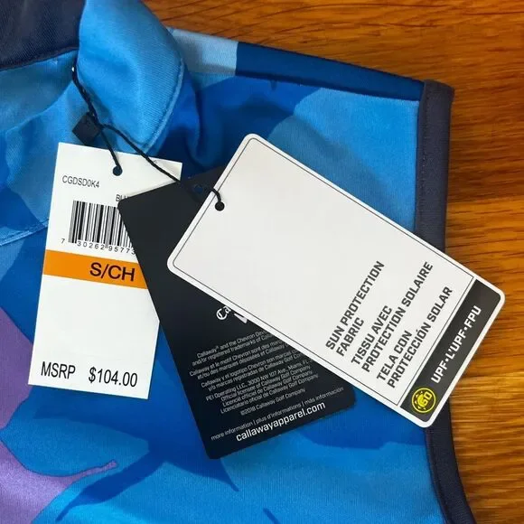 Callaway Opti-Dri Golf Dress Sleeveless Abstract Gradient Print Blue Small NWT - Picture 11 of 14